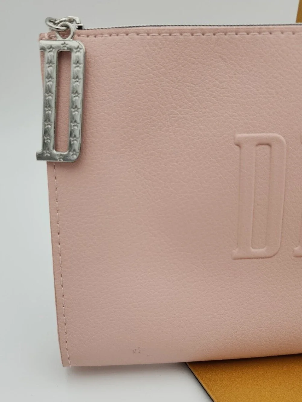 DIOR Blush Pink Leather Zip Pouch